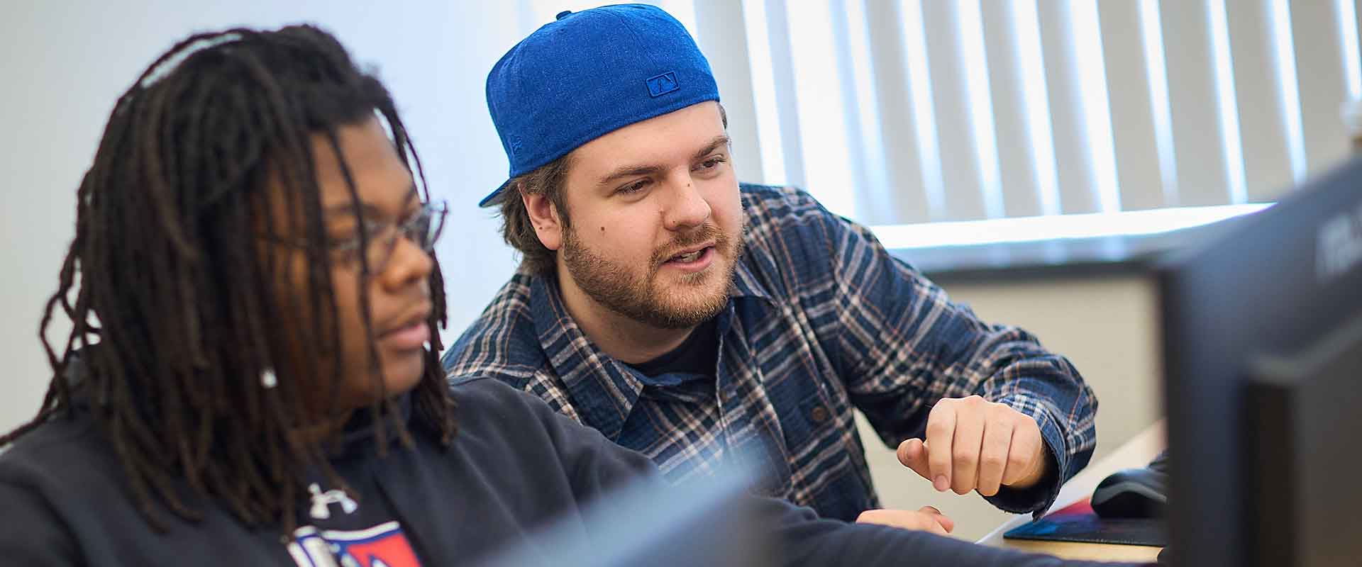 students studying on computer