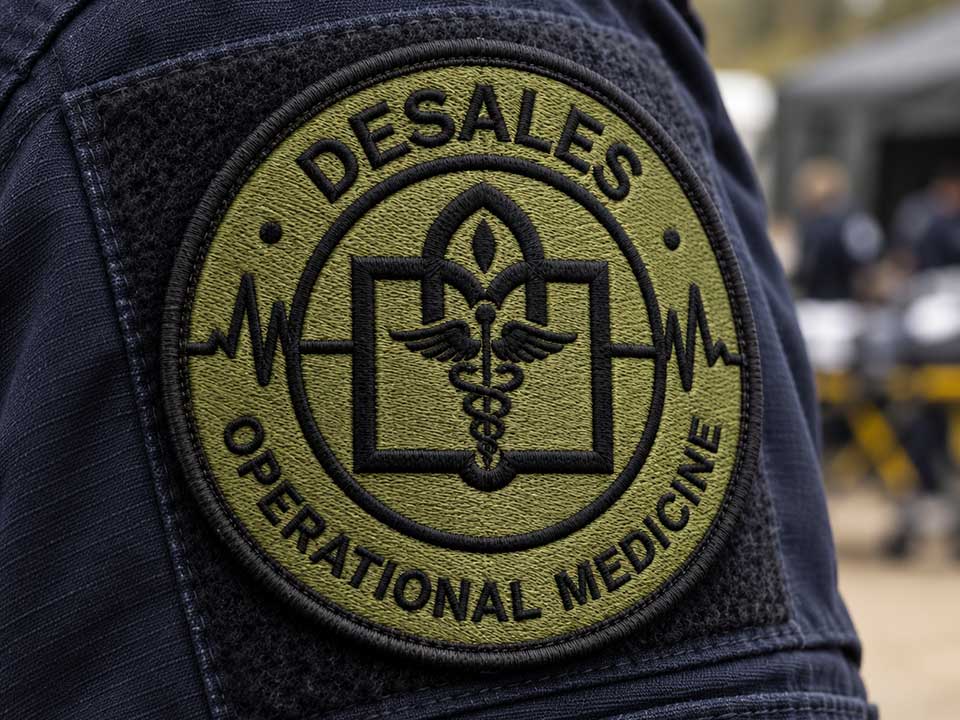 operational medicine patch on a sleeve of a medic