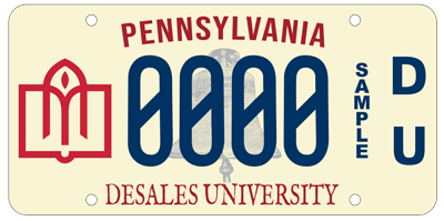 desales license plate