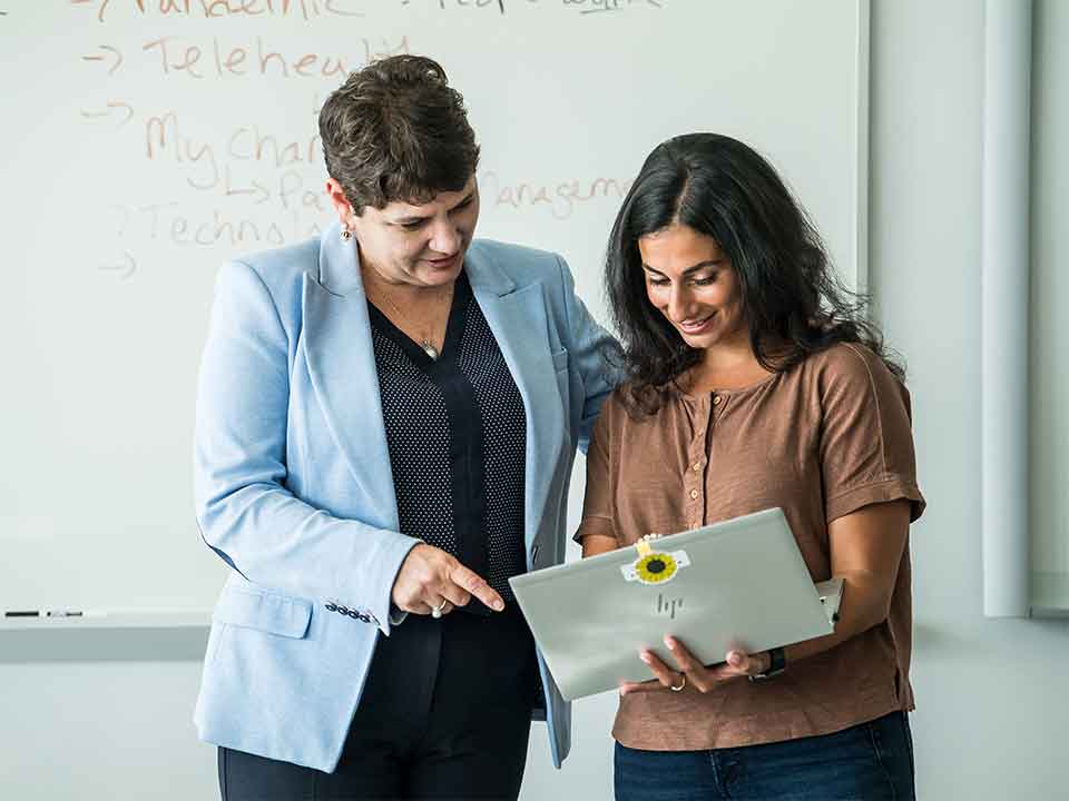 business students in classroom
