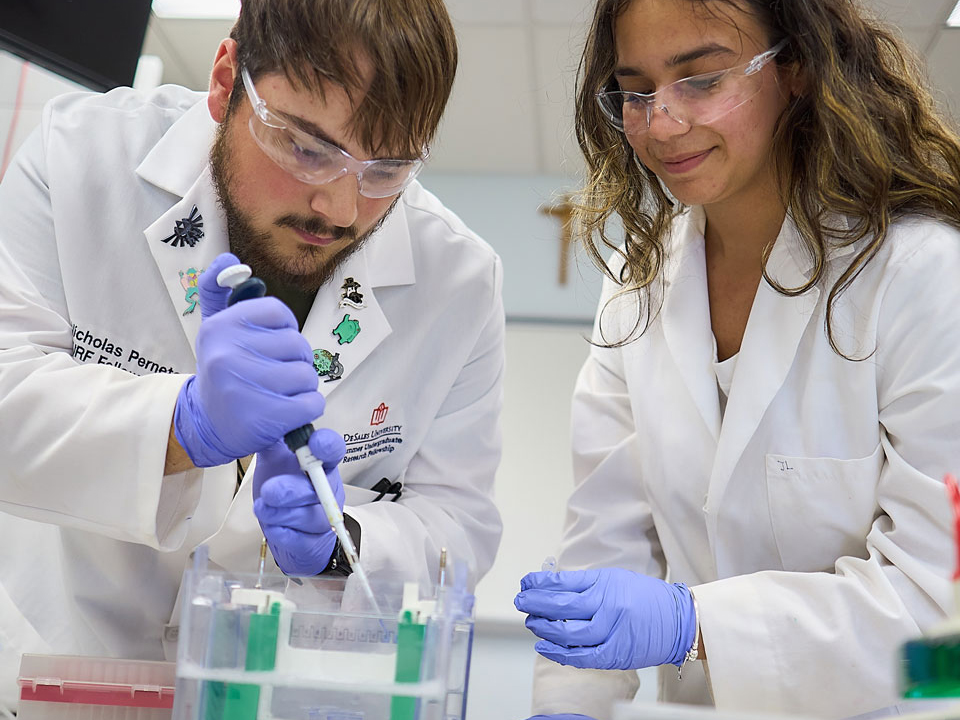 students in science lab