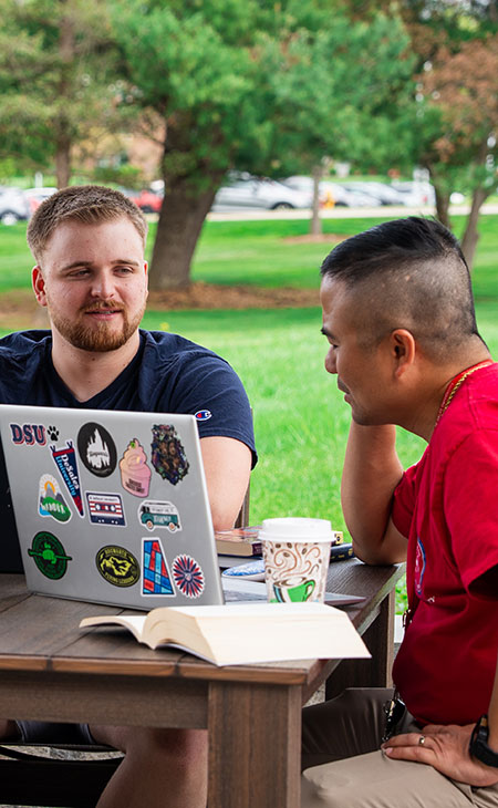 graduate students studying