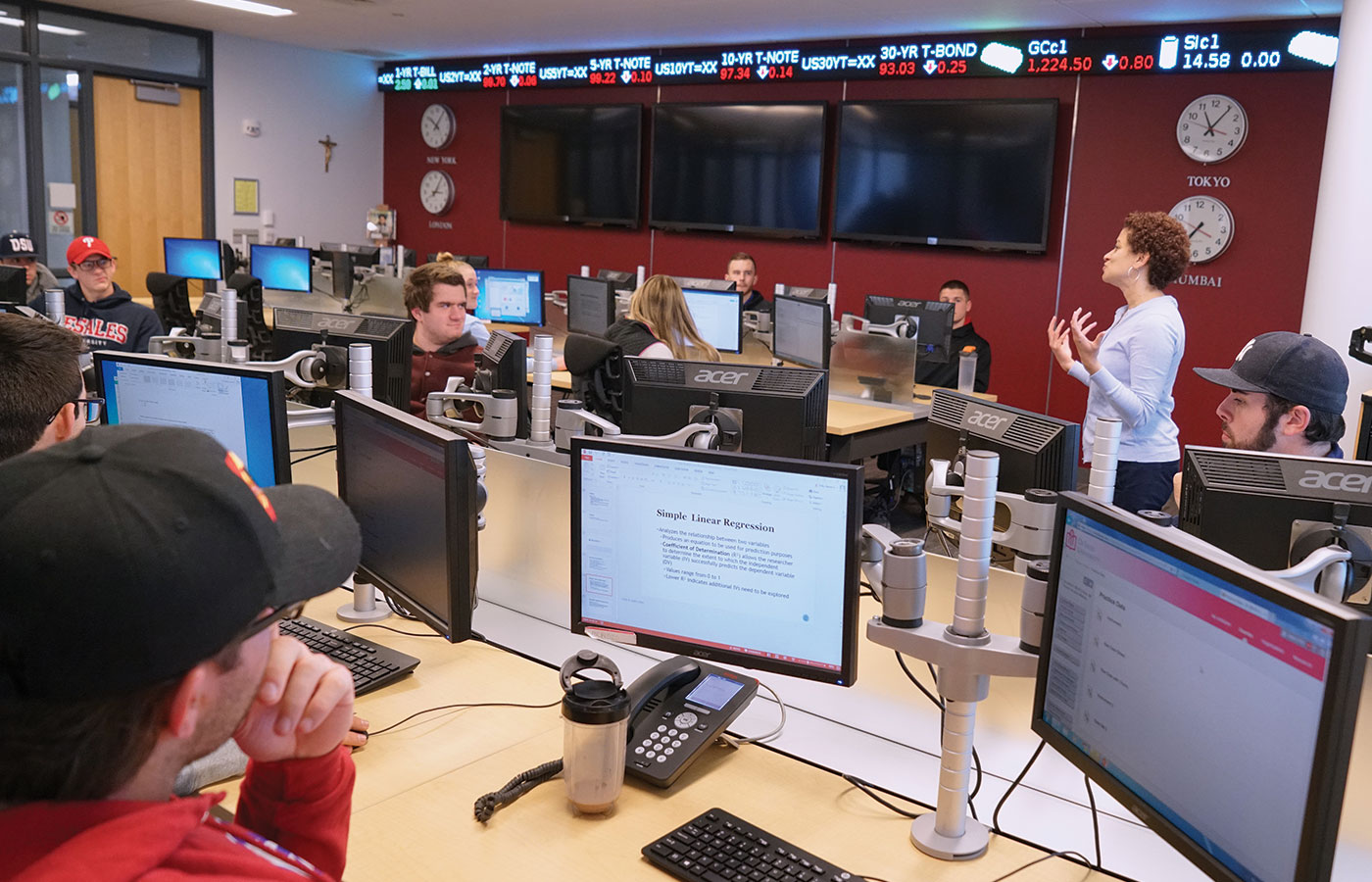 A class in the Talen Energy Trading Room