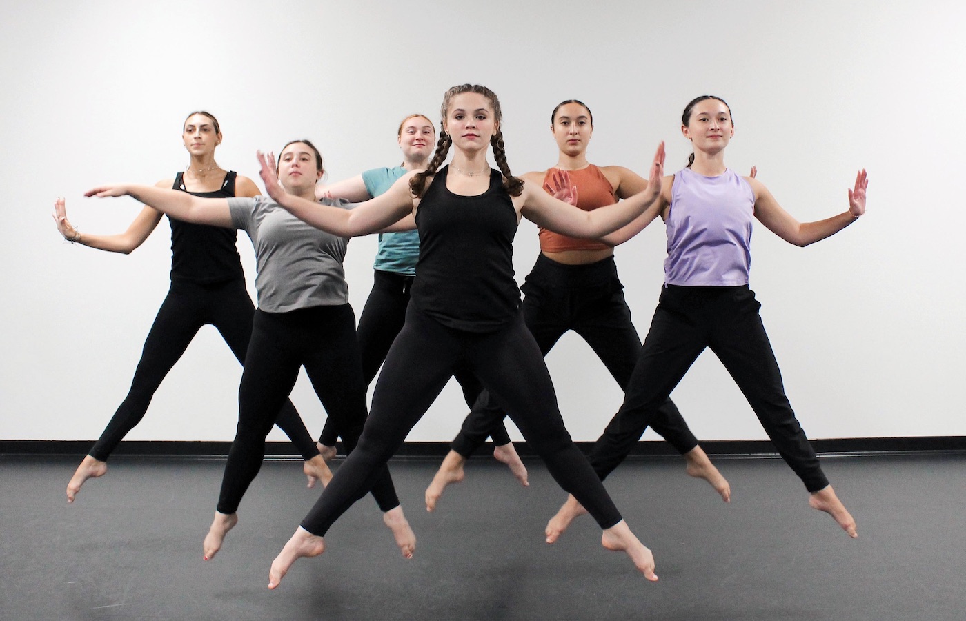 Student dancers rehearsing “Amity” 