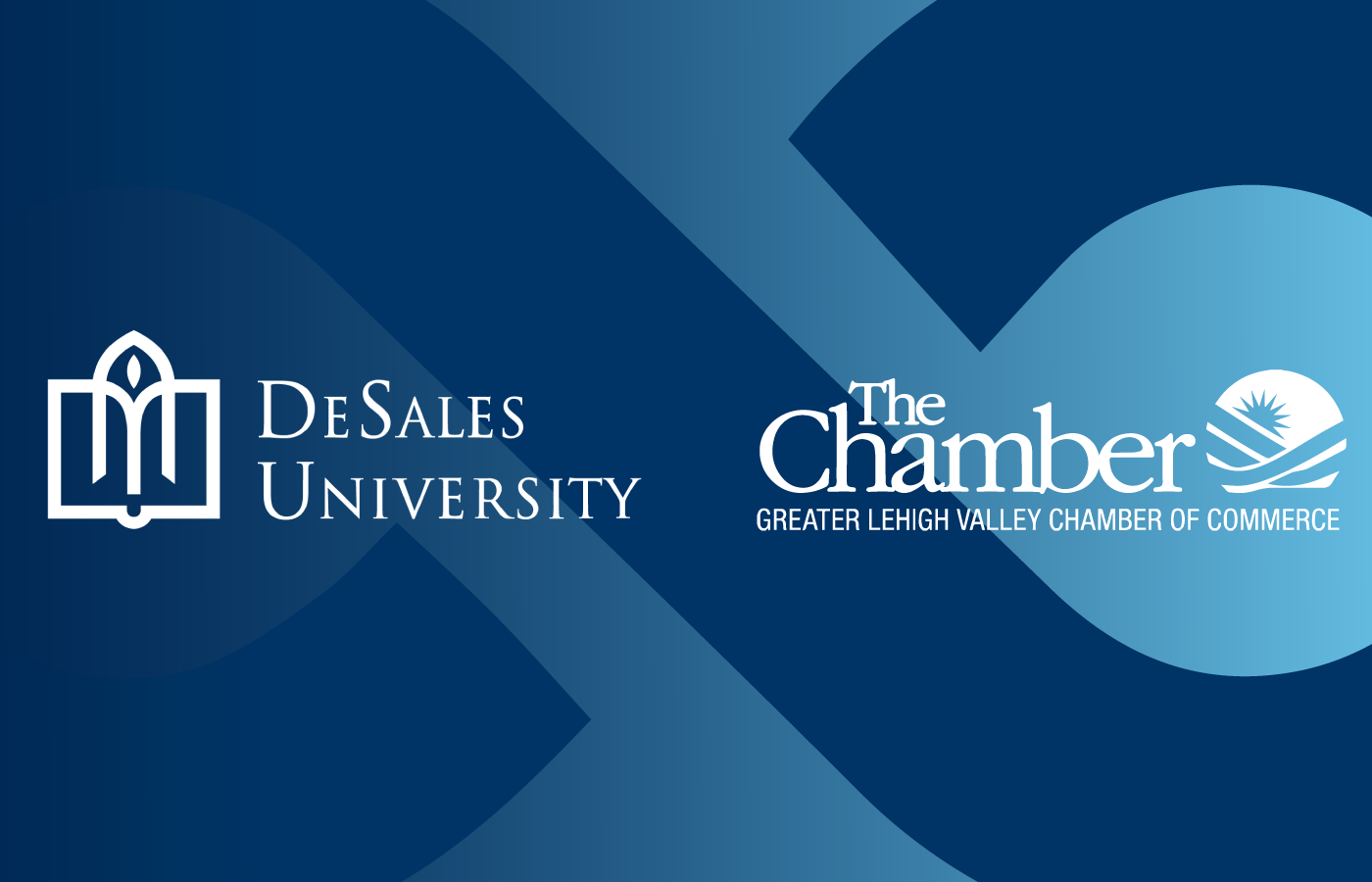 DeSales logo, Lehigh Valley Chamber of Commerce logo