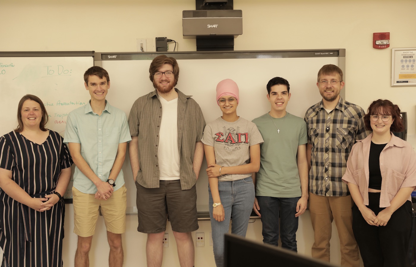 Students and faculty in the Math and Computer Science Data Science Summer Research Experience
