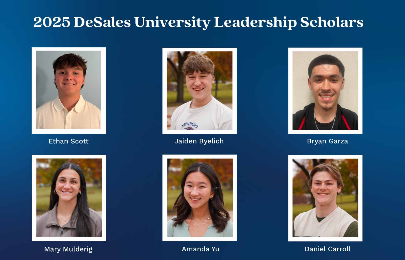 A collage of the 2025 Leadership Scholarship Recipients