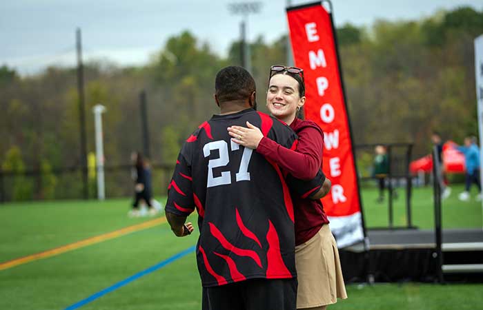 special olympics athletes celebrating